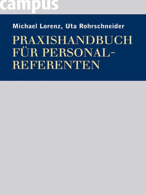 cover image of Praxishandbuch für Personalreferenten